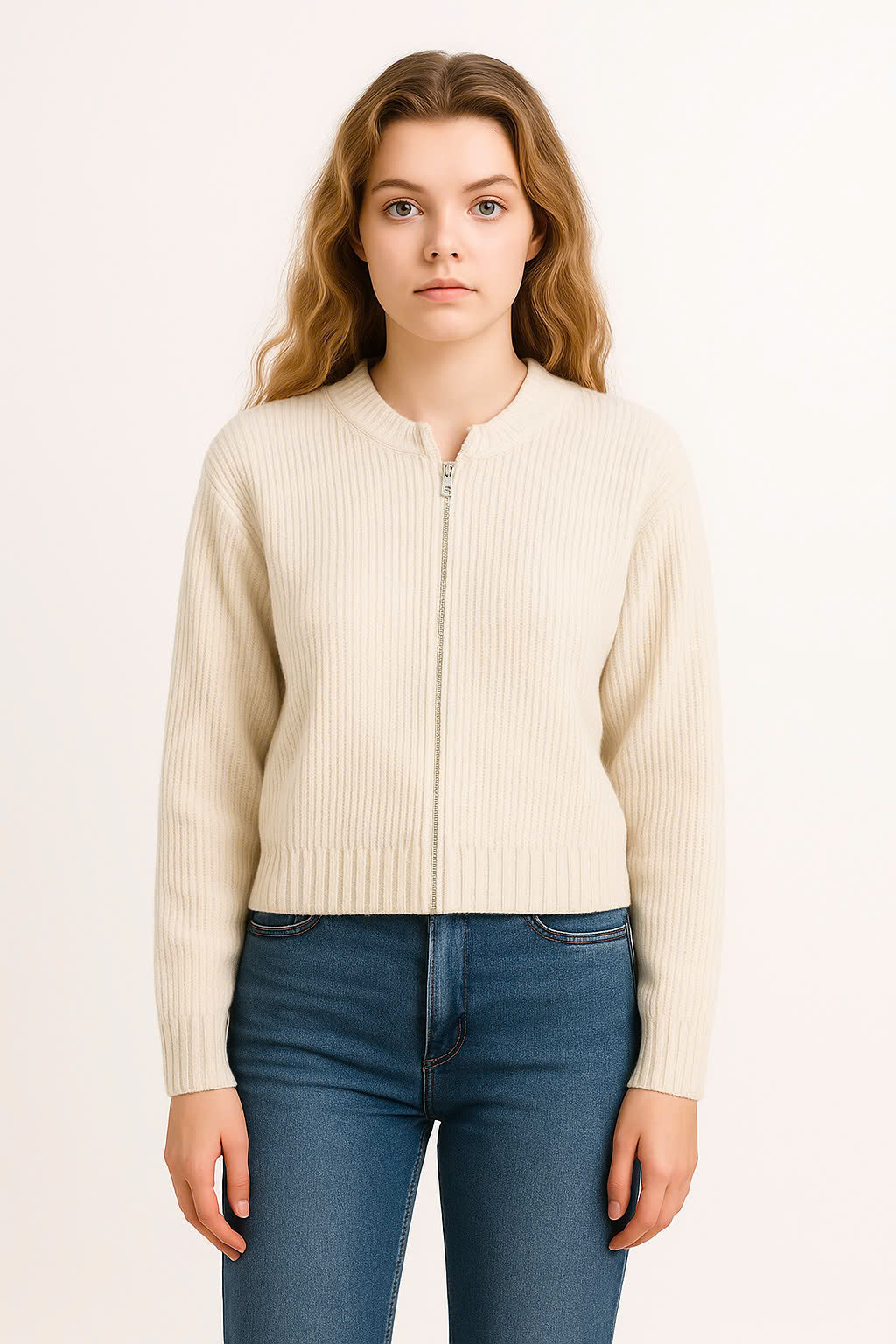Cardigan Zipper Long Sleeve