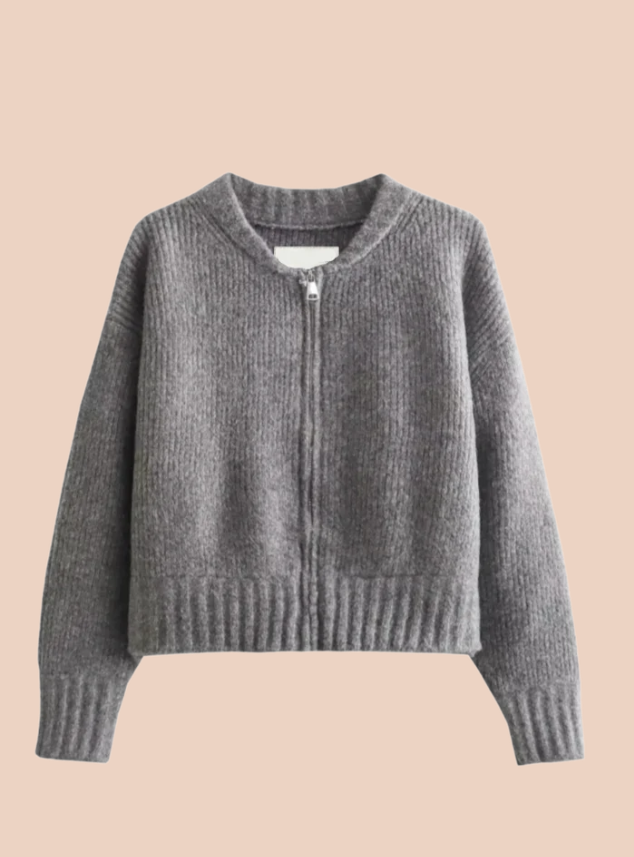 Cardigan Zipper Long Sleeve