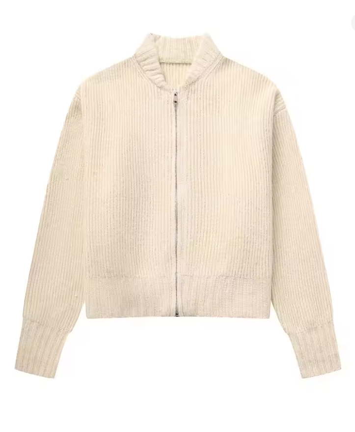 Cardigan Zipper Long Sleeve